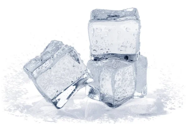 Beyaz Arka Plan Üzerinde Izole Buz Küpleri Seti — Stok fotoğraf