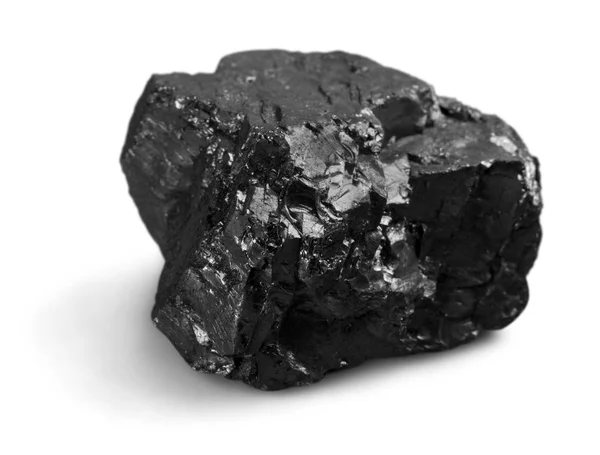 Kohle Isoliert Auf Weißem Hintergrund Nahaufnahme — Stockfoto