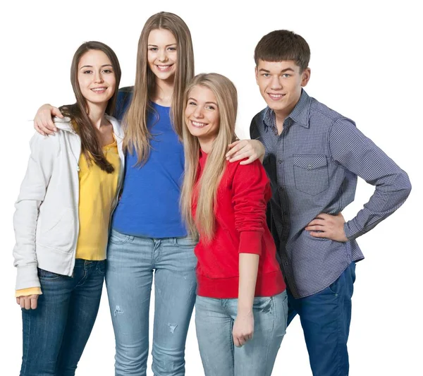 Grupo de jóvenes estudiantes juntos — Foto de Stock