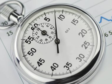 Gümüş istatistik - kapat belgeyle üzerinde kronometre