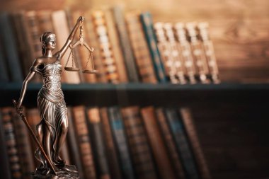 Adalet, arka plan bulanık onları sembolü