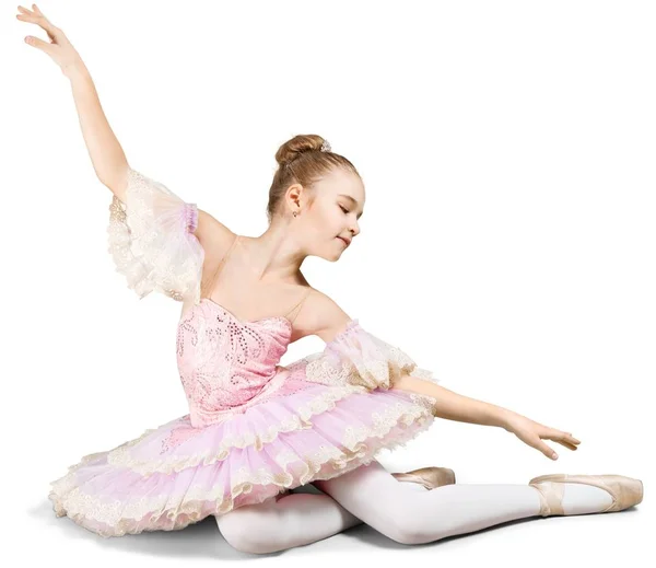 Ballerina Meisje Een Roze Tutu — Stockfoto