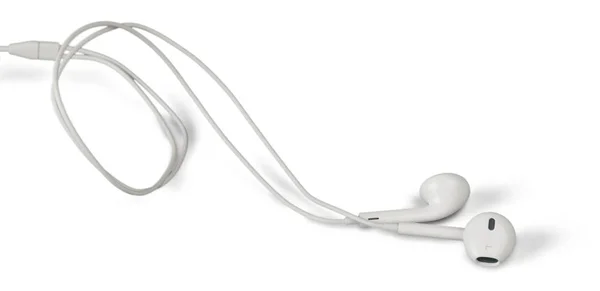 Modern white headphones