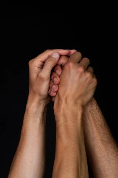 Mano che si tiene per mano — Foto Stock