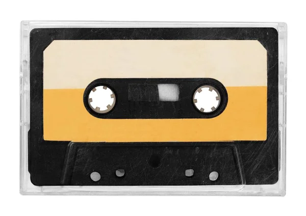白い背景に隔離されたカセットテープ — ストック写真