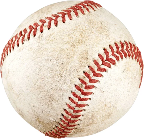 一个棒球球被隔离在白色 — 图库照片
