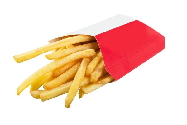 Французька Картопля Паперовий Пакет Ізольовані Тлі — стокове фото