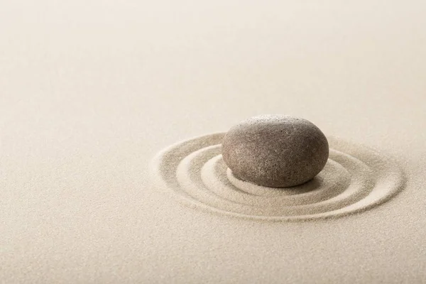Närbild Zen Stone Sanden — Stockfoto