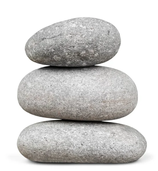 Zen Βασάλτη Πέτρες Απομονώνονται Φόντο — Φωτογραφία Αρχείου