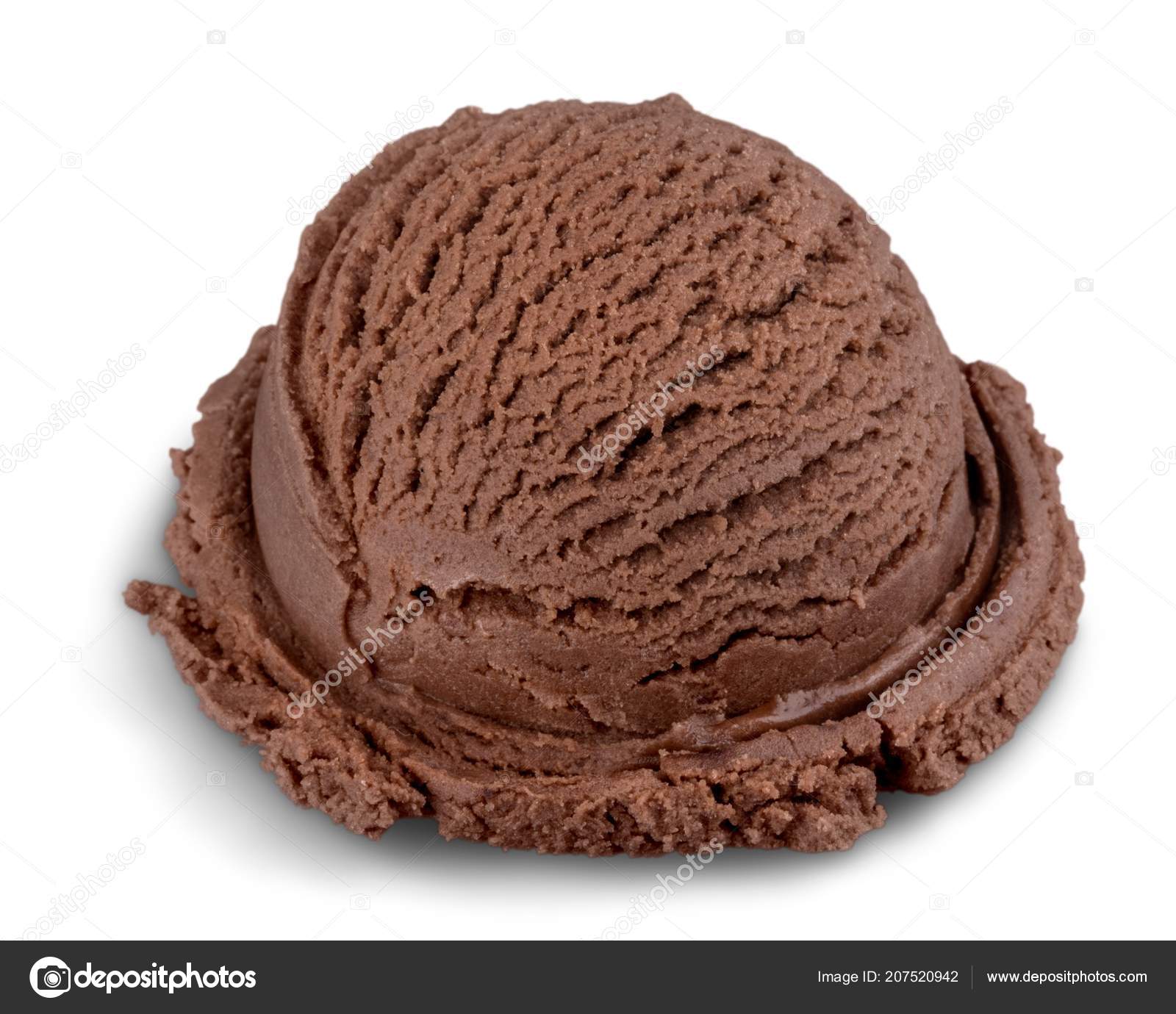 Chocolate Ice Cream Ball White Background Stock Photo by ©billiondigital  207520942