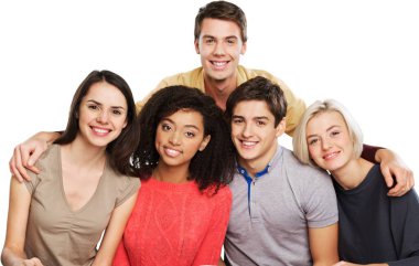 Grup kolej öğrenci Kitaplığı'nda