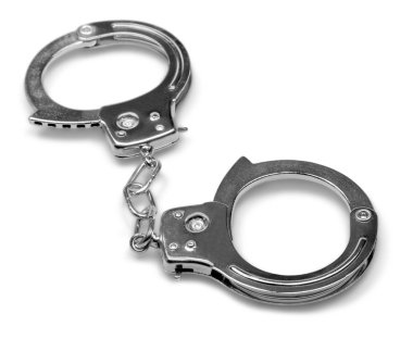 İzole üzerinde beyaz arka plan modern metal kelepçe 