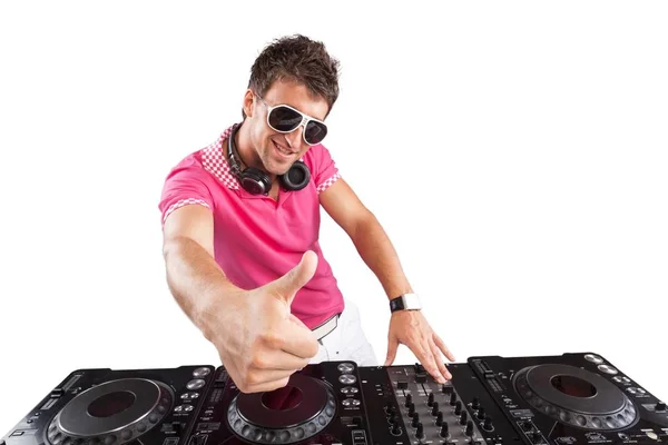 Manliga elektronisk musik dj — Stockfoto