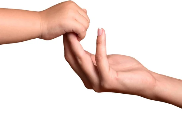 Niño sosteniendo la mano de la madre —  Fotos de Stock