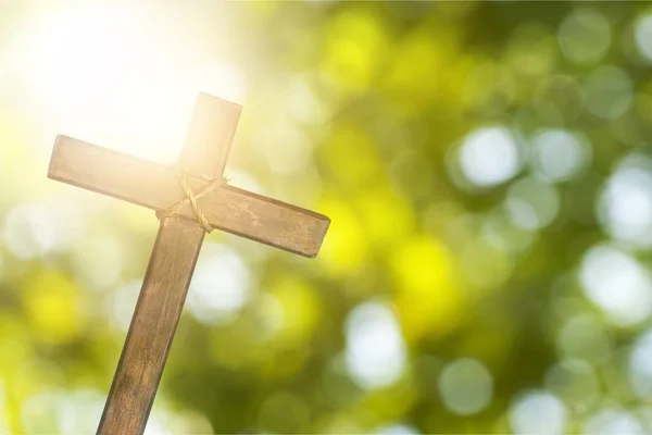 Σταύρωση Του Ιησού Χριστού Σταυρό Στο Φως Του Ήλιου — Φωτογραφία Αρχείου