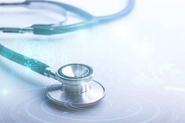 Tıbbi doktor stetoskop arka plan üzerinde