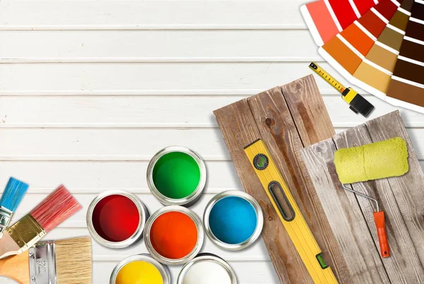 Interior Designer Tools Paints Diy Concept — Stock Photo, Image