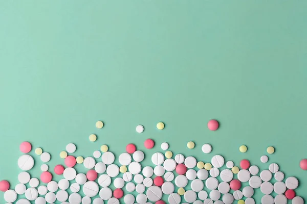 Nahaufnahme Bunter Pillen Und Tabletten — Stockfoto
