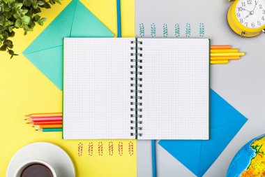 Okul ve ofis malzemeleri tablet.