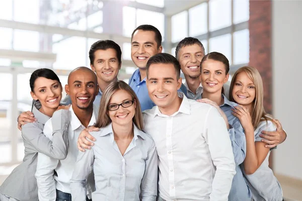 Group Confident Businesspeople Light Office Building — Stock Photo, Image