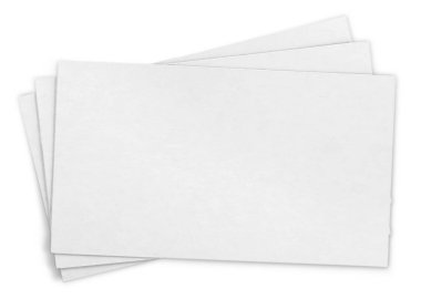 beyaz kağıt kartları