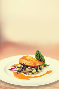 Sebze, yakından görmek ile ızgara balık