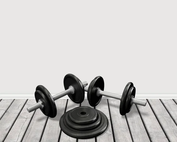 举重运动锻炼哑铃举重运动健身 — 图库照片