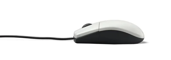 Mouse Computador Com Fio Fundo Claro — Fotografia de Stock
