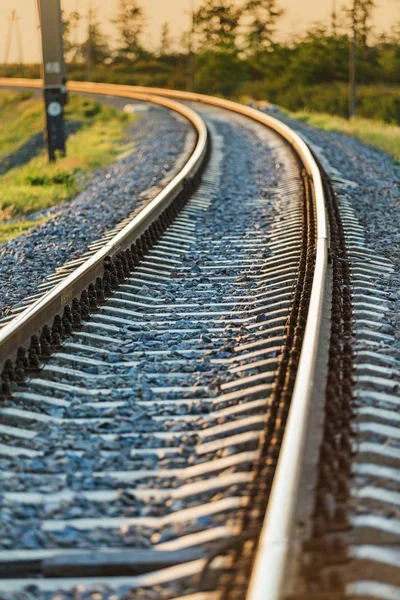 Close up view of railroad — Stock Photo, Image
