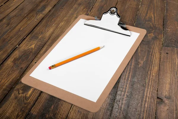 Klemmbrett Bleistift Notizblock Papier Schreiben Büro Geschäft — Stockfoto