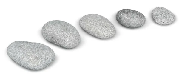 Кривая линия камней — стоковое фото