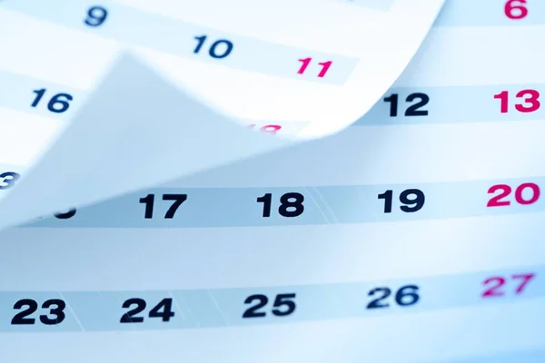 Modello Calendario Organizzatore Vista Vicino — Foto Stock