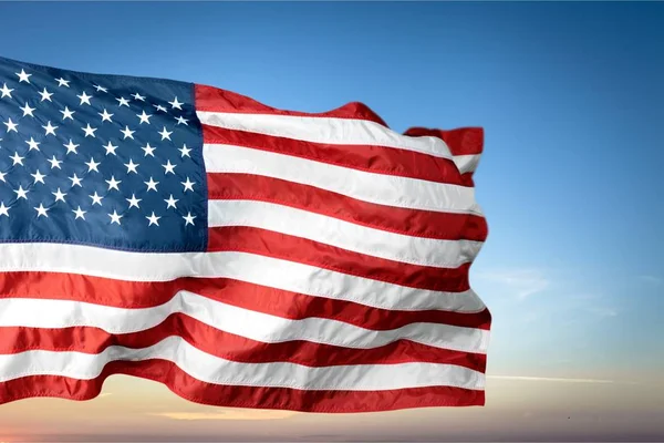 アメリカの国旗が手を振って — ストック写真