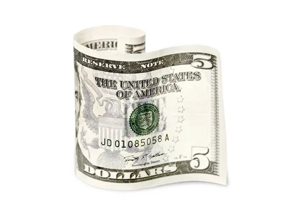 Nota de dólar isolada — Fotografia de Stock
