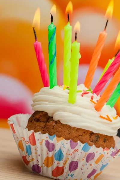 Delicious Birthday cupcake — Stock Photo, Image