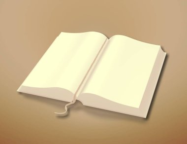 Açık renkli izole masada açık kitap