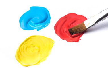 Boya boya fırçası blob insan el boyama renk görüntü sanatçı