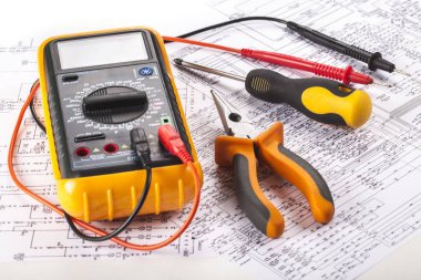 Elektrik bilimsel deney sınav Elektronik Sanayi planı mühendislik iş aleti