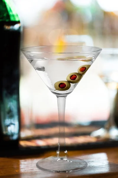 Martini Cocktail Glass Close View — Stock Photo, Image