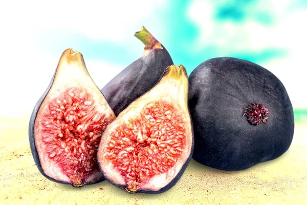 Tasty Figs Fruits Isolated Background — Stock Photo, Image