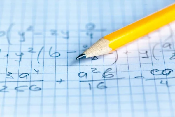 Algebra Beräkna Klass Klassrummet Utbildning Ekvation Formel — Stockfoto