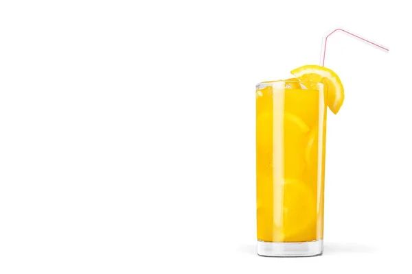 Orange Alcohol Cocktail Isolated White Background — Stock Photo, Image