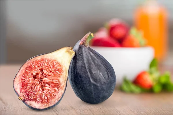 Tasty Figs Fruits Isolated Background — Stock Photo, Image