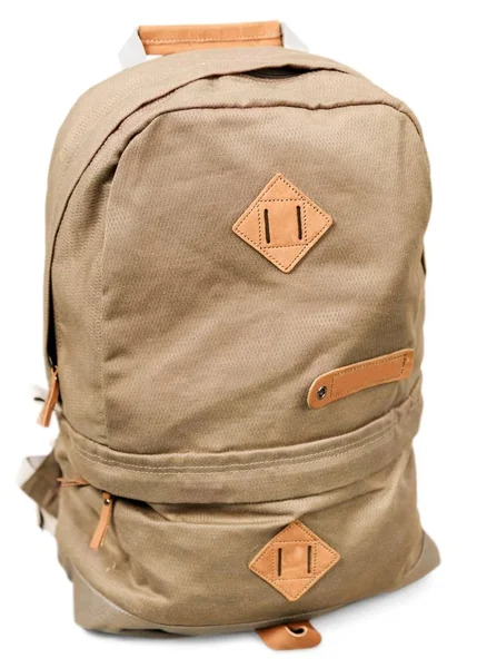 Backpack Bag Baggage Hiking Canvas Isolated Knapsack — Stock Photo, Image