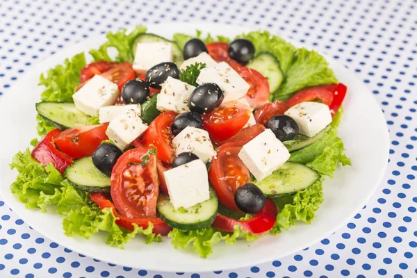 Greek salad with fresh vegetables