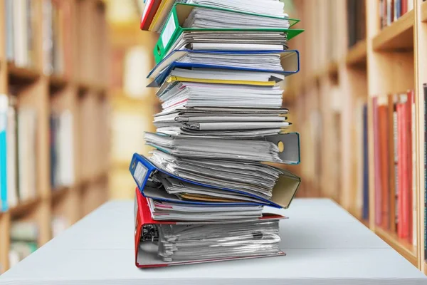 File Folders Documents Close View — Stock Photo, Image