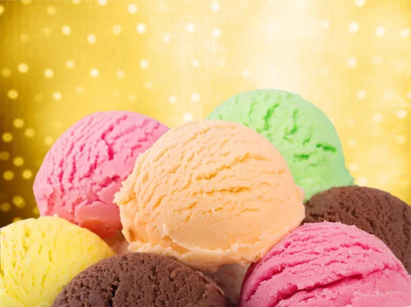 Various Ice Cream Balls Background — Stock Photo, Image