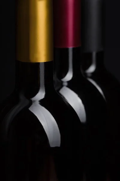Vin Dricker Flaskor Isolerad Bakgrunden — Stockfoto