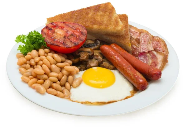 Pequeno-almoço inglês no prato — Fotografia de Stock