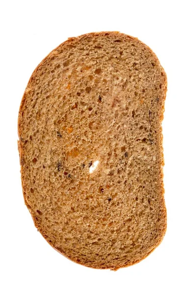 Kahverengi Ekmek Beyaz Arkaplanda Izole — Stok fotoğraf
